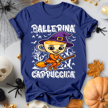 Ballerina Cappuccina Halloween Witch Italian Brainrot T-Shirt