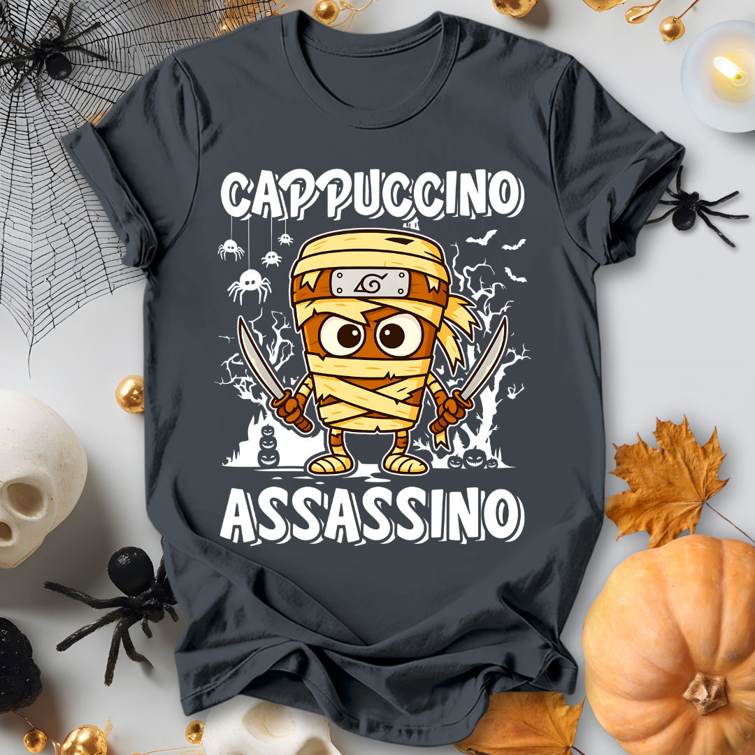 Cappuccino Assassino Italian Brainrot Halloween T-Shirt