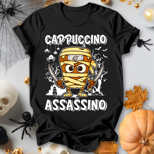 Cappuccino Assassino Italian Brainrot Halloween T-Shirt