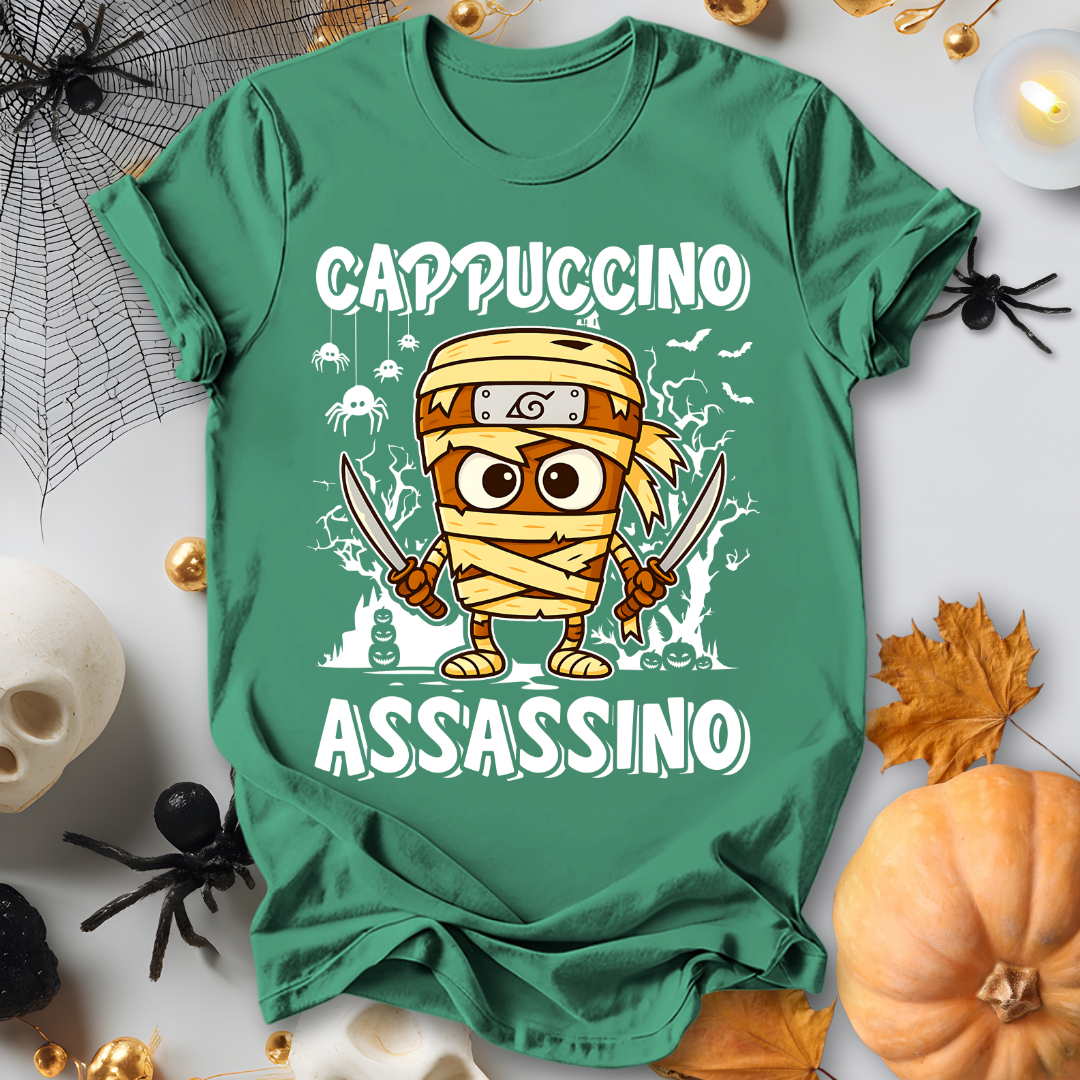 Cappuccino Assassino Italian Brainrot Halloween T-Shirt