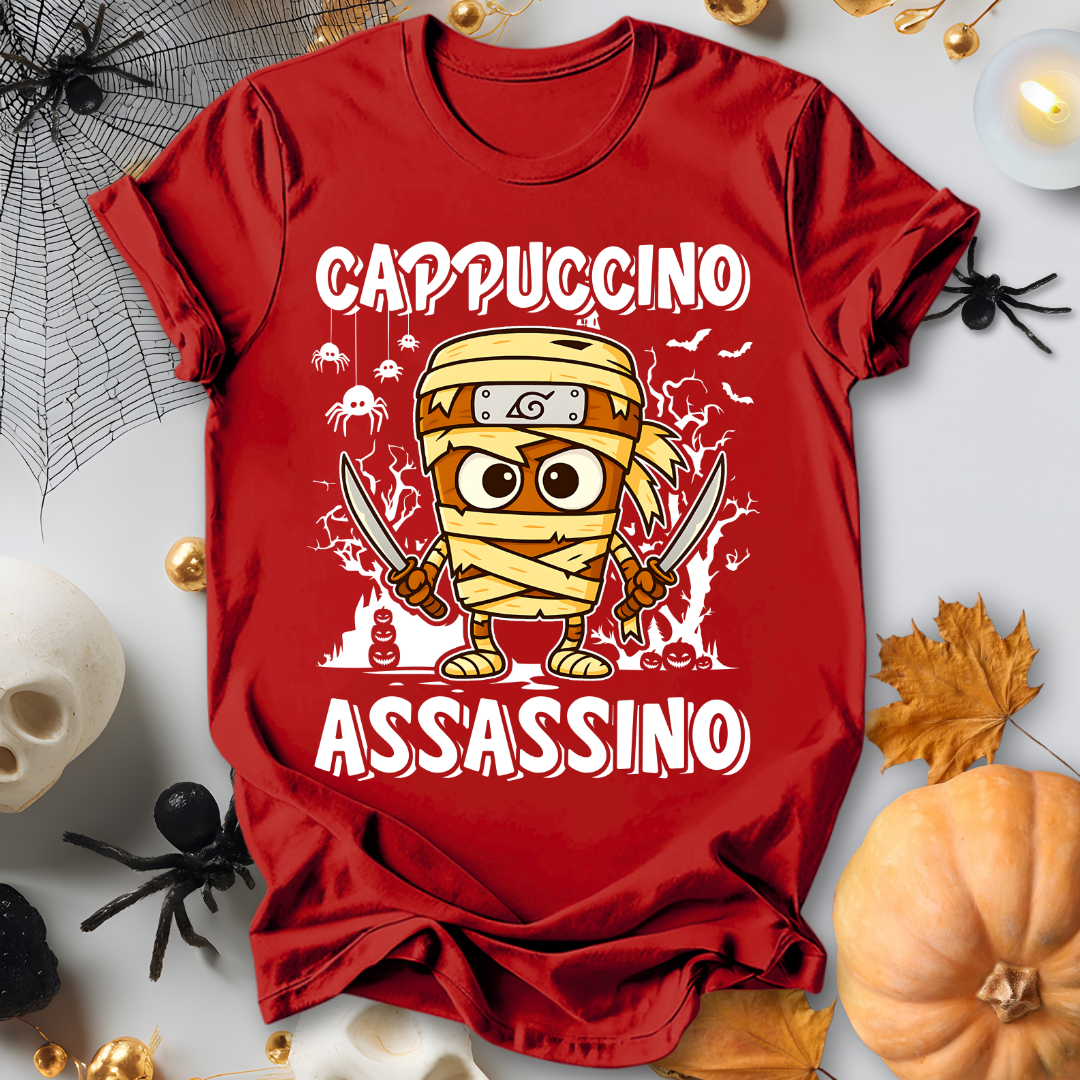 Cappuccino Assassino Italian Brainrot Halloween T-Shirt