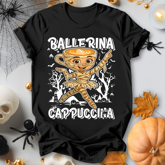 Ballerina Cappuccina Italian Brainrot Halloween T-Shirt