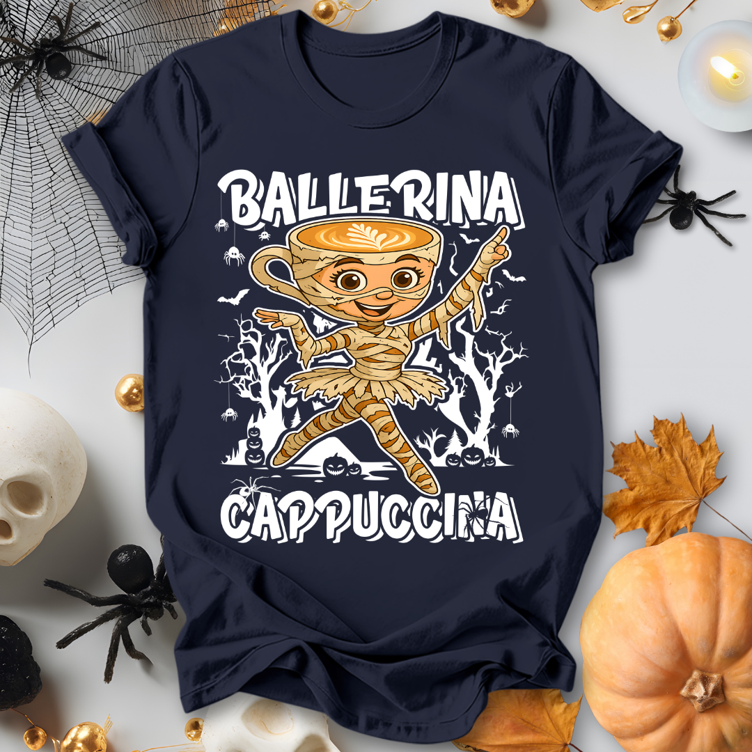 Ballerina Cappuccina Italian Brainrot Halloween T-Shirt