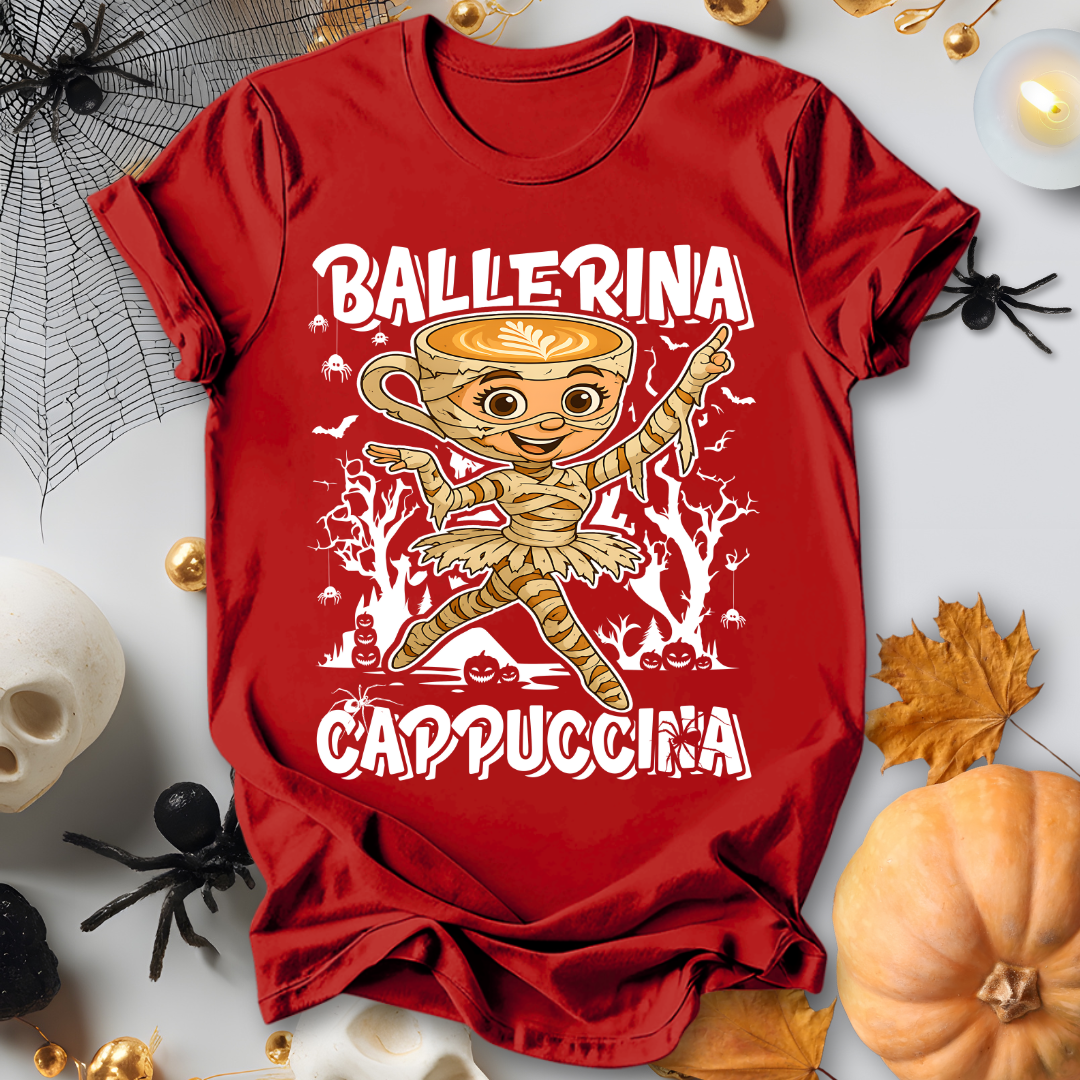 Ballerina Cappuccina Italian Brainrot Halloween T-Shirt