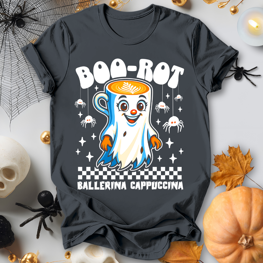 Ballerina Cappuccina Spooky Halloween Italian Brainrot T-Shirt