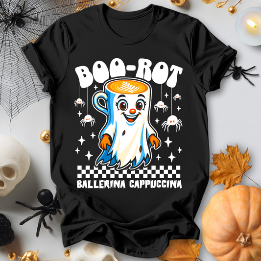 Ballerina Cappuccina Spooky Halloween Italian Brainrot T-Shirt