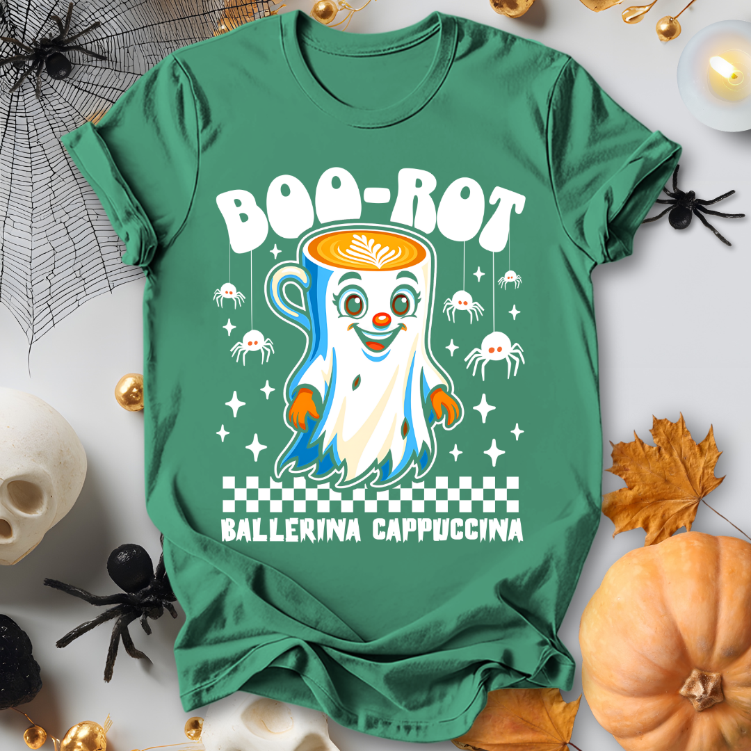 Ballerina Cappuccina Spooky Halloween Italian Brainrot T-Shirt