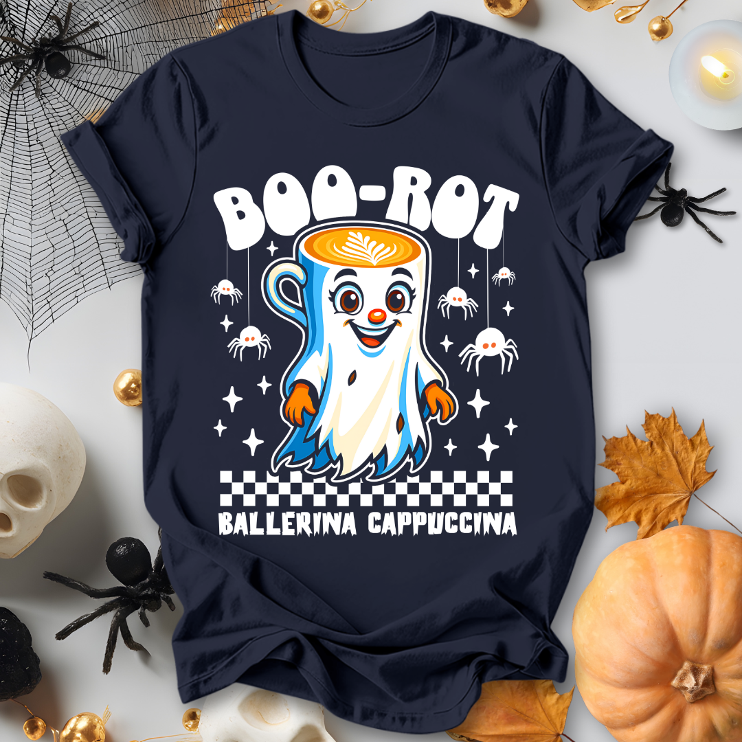 Ballerina Cappuccina Spooky Halloween Italian Brainrot T-Shirt