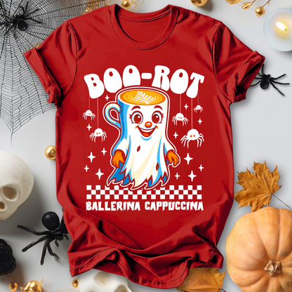 Ballerina Cappuccina Spooky Halloween Italian Brainrot T-Shirt
