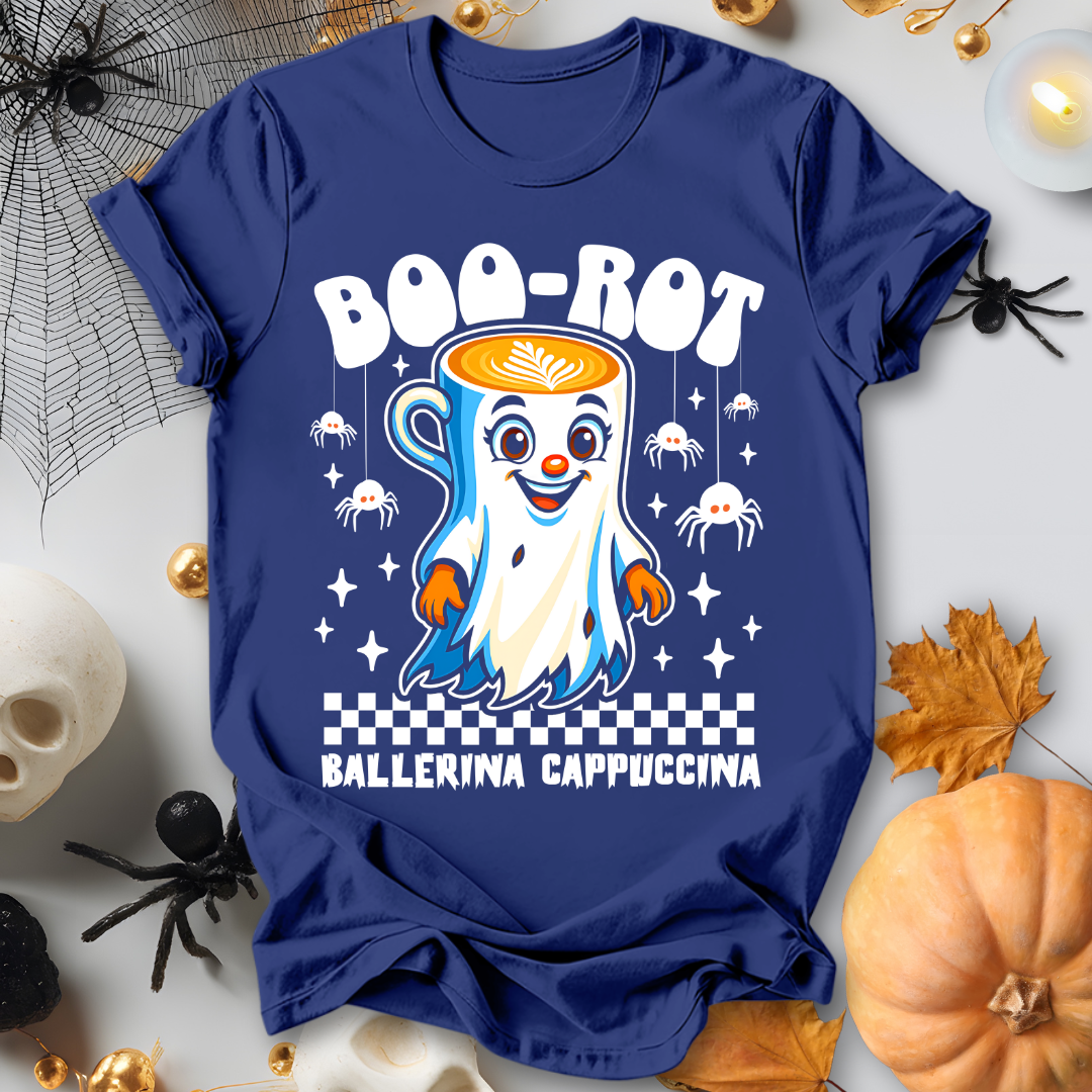 Ballerina Cappuccina Spooky Halloween Italian Brainrot T-Shirt