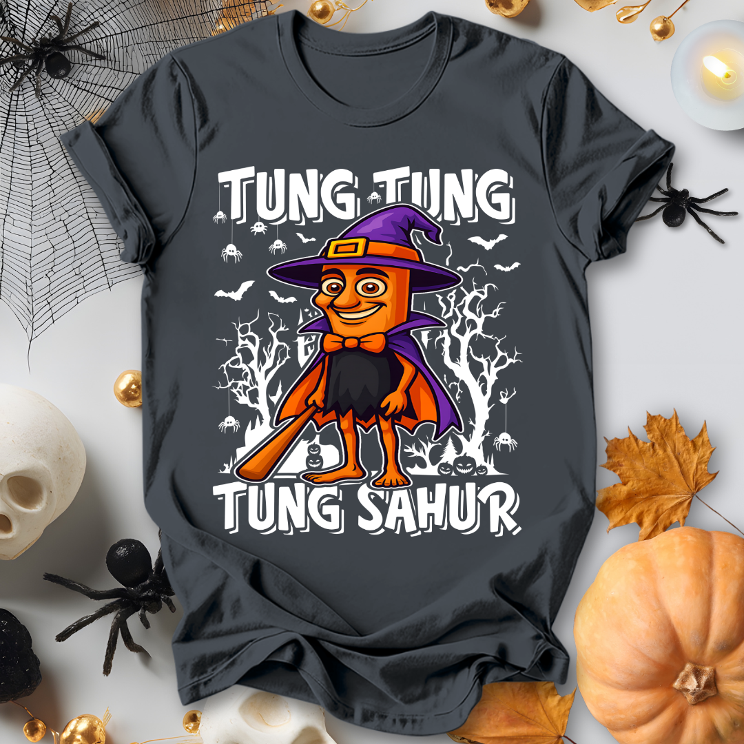 Tung Tung Tung Sahur Italian Brainrot Halloween Wizard T-Shirt