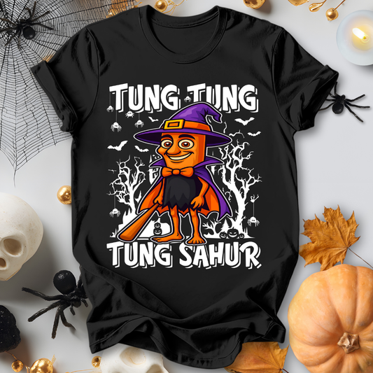 Tung Tung Tung Sahur Italian Brainrot Halloween Wizard T-Shirt