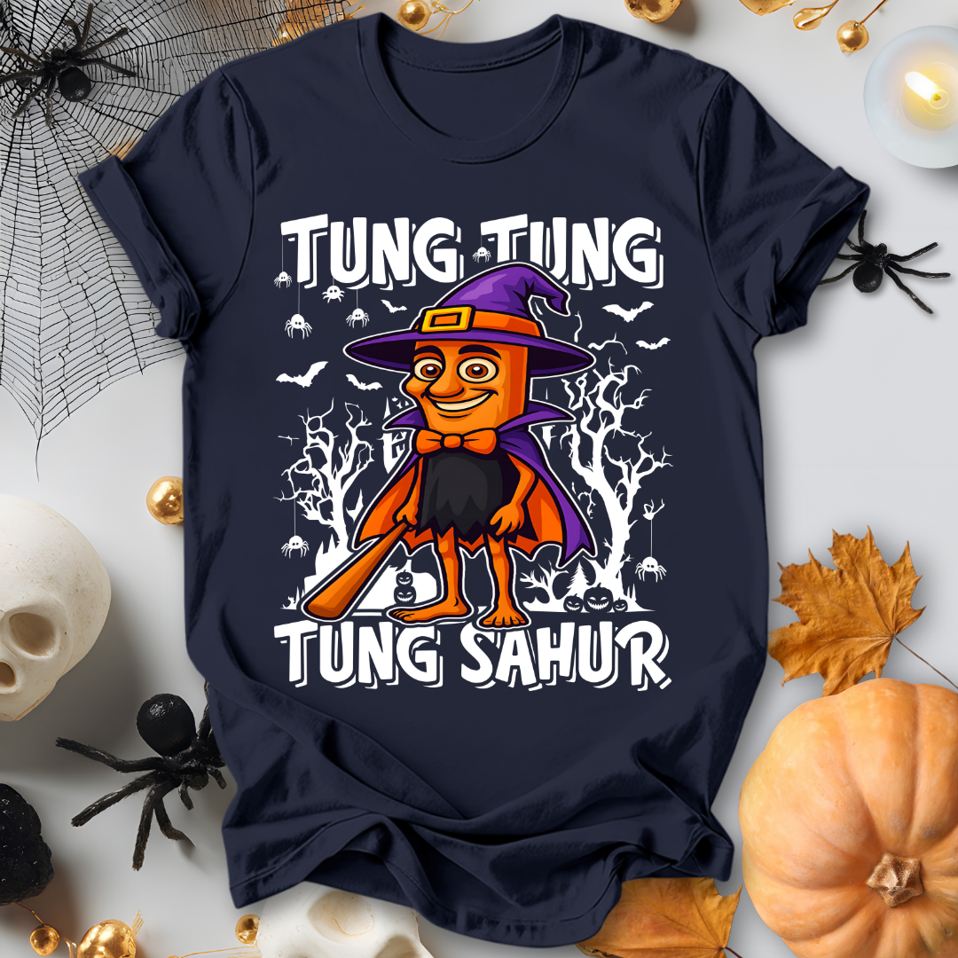 Tung Tung Tung Sahur Italian Brainrot Halloween Wizard T-Shirt