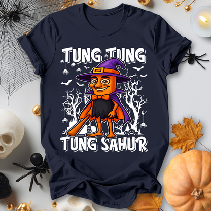 Tung Tung Tung Sahur Italian Brainrot Halloween Wizard T-Shirt