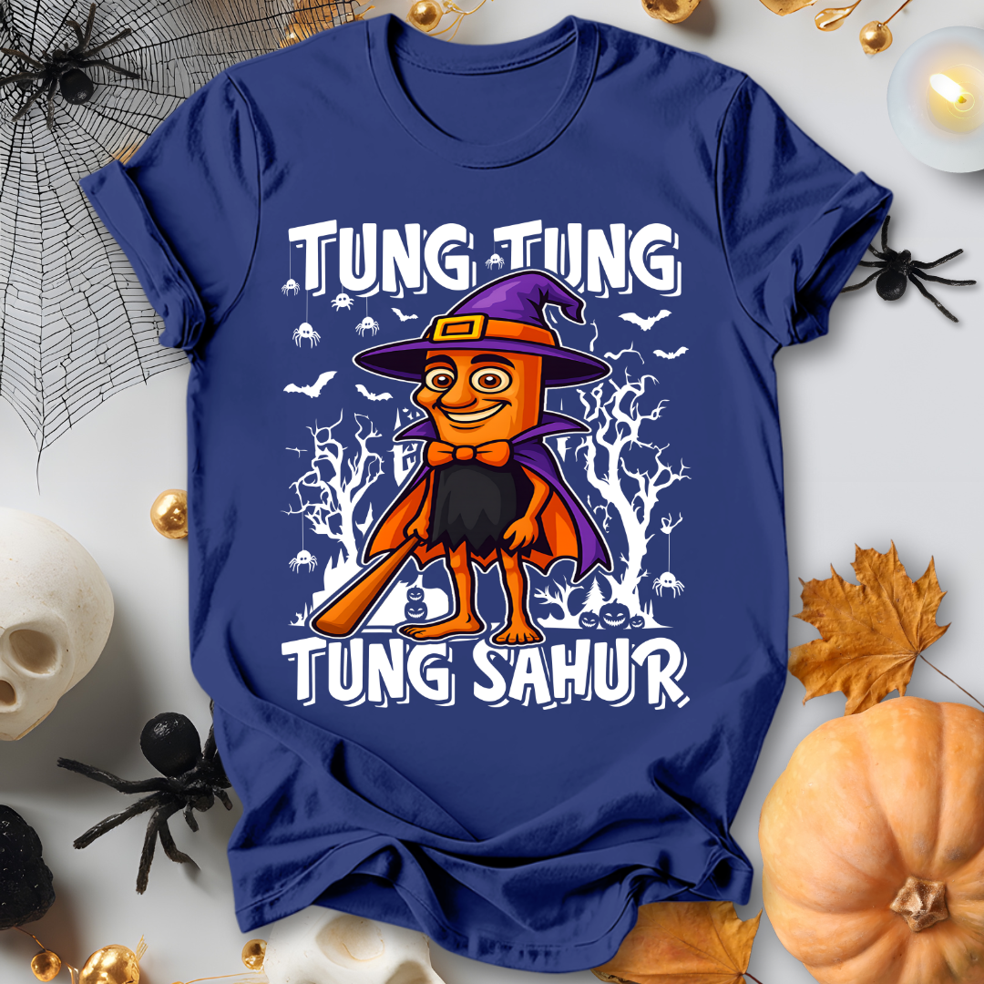 Tung Tung Tung Sahur Italian Brainrot Halloween Wizard T-Shirt