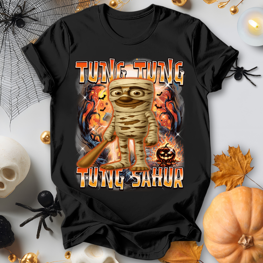 Tung Tung Tung Sahur Halloween Italian Brainrot T-Shirt