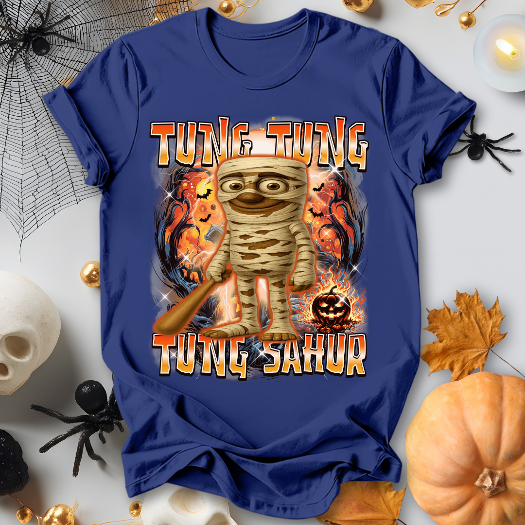 Tung Tung Tung Sahur Halloween Italian Brainrot T-Shirt