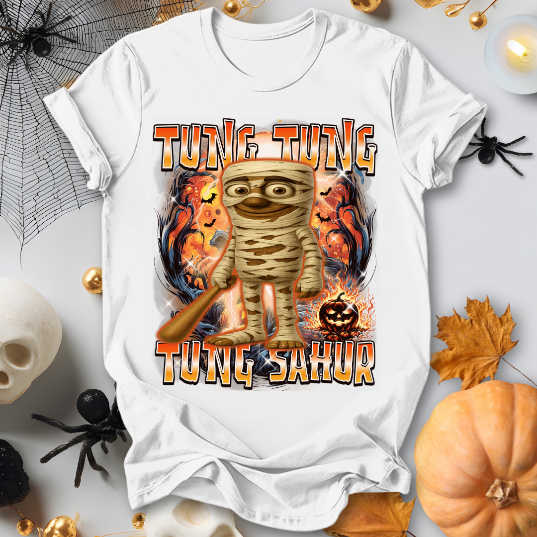 Tung Tung Tung Sahur Halloween Italian Brainrot T-Shirt