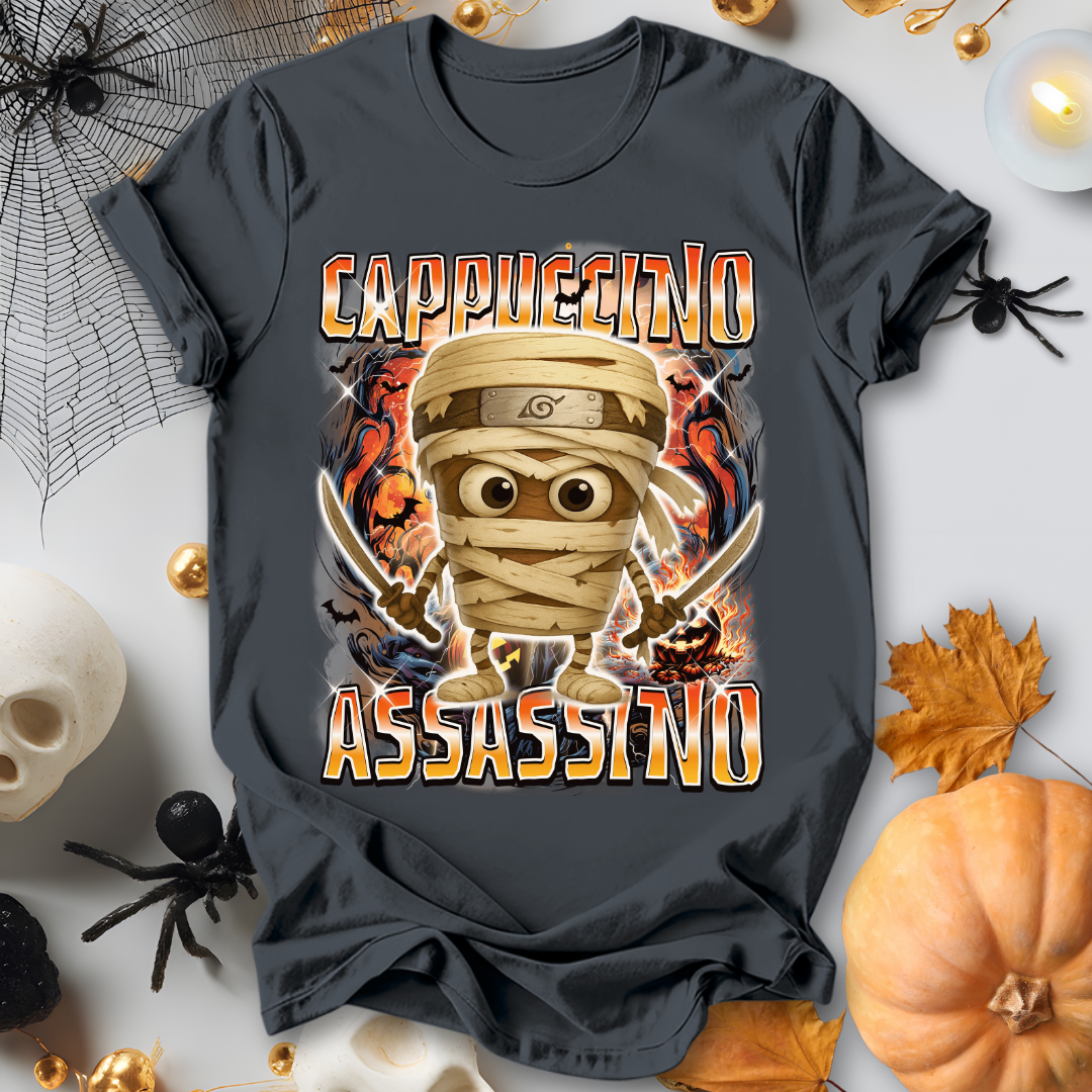 Cappuccino Assassino Halloween Italian Brainrot T-Shirt