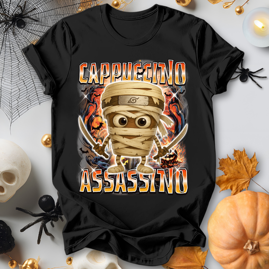 Cappuccino Assassino Halloween Italian Brainrot T-Shirt