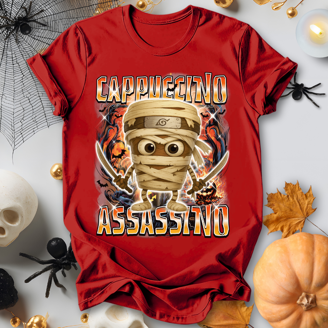 Cappuccino Assassino Halloween Italian Brainrot T-Shirt