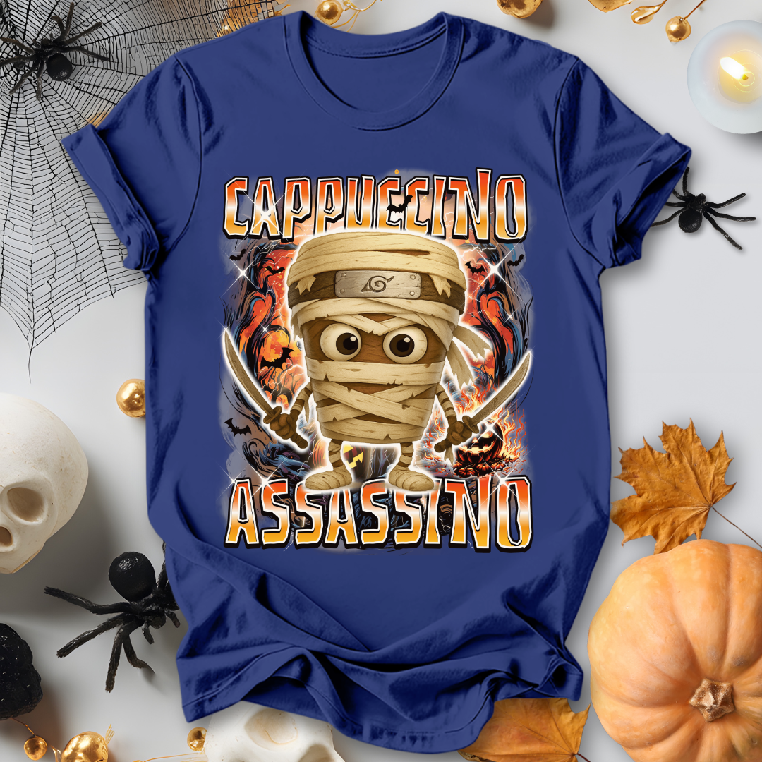 Cappuccino Assassino Halloween Italian Brainrot T-Shirt