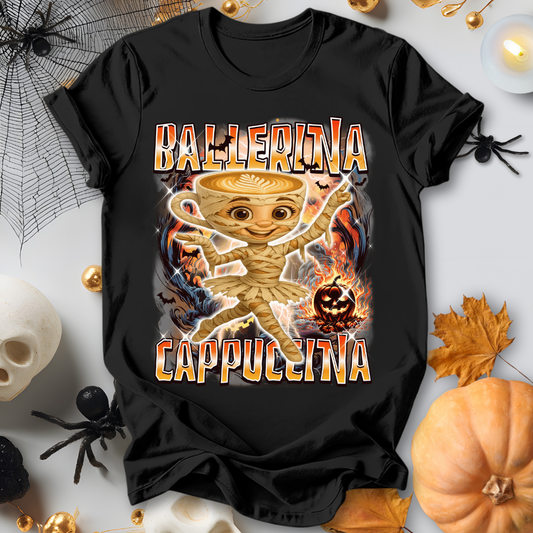 Ballerina Cappuccina Italian Brainrot Halloween T-Shirt