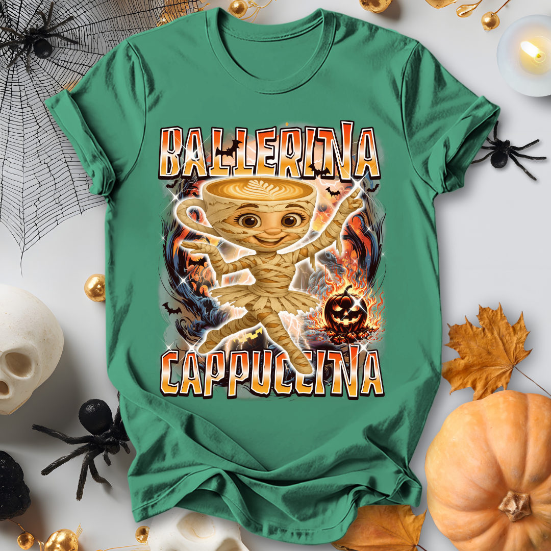Ballerina Cappuccina Italian Brainrot Halloween T-Shirt