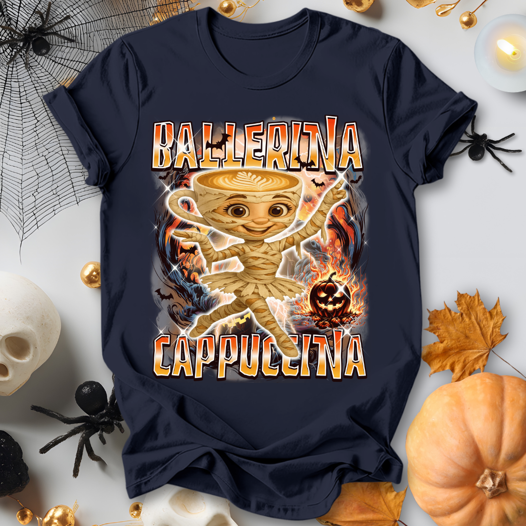 Ballerina Cappuccina Italian Brainrot Halloween T-Shirt