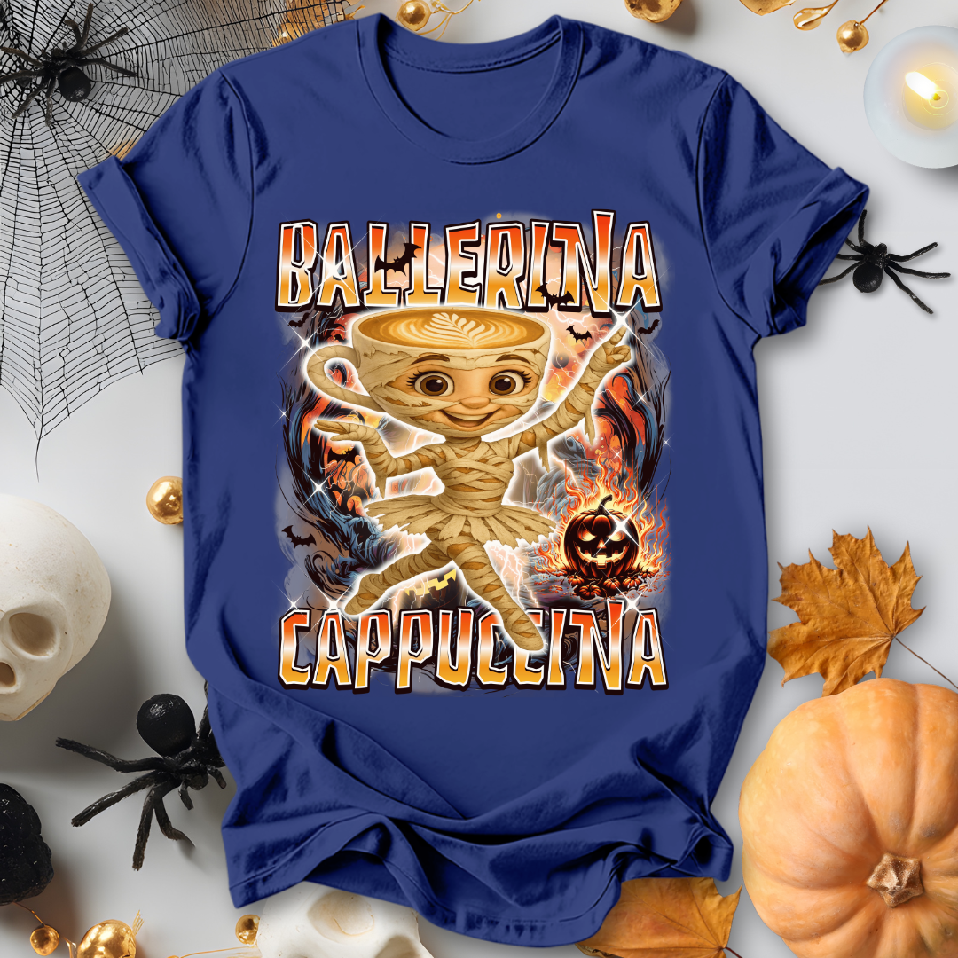 Ballerina Cappuccina Italian Brainrot Halloween T-Shirt