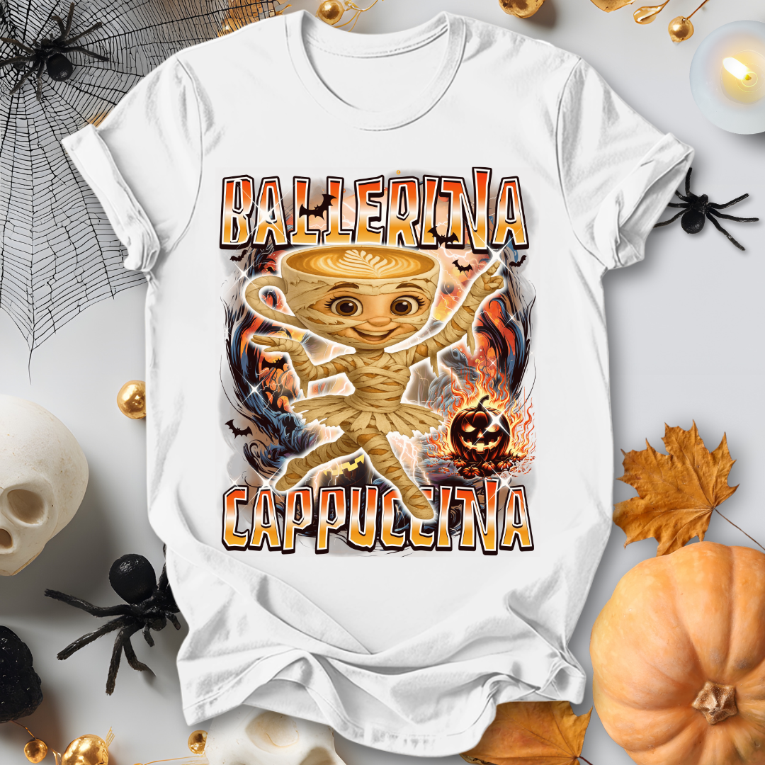 Ballerina Cappuccina Italian Brainrot Halloween T-Shirt