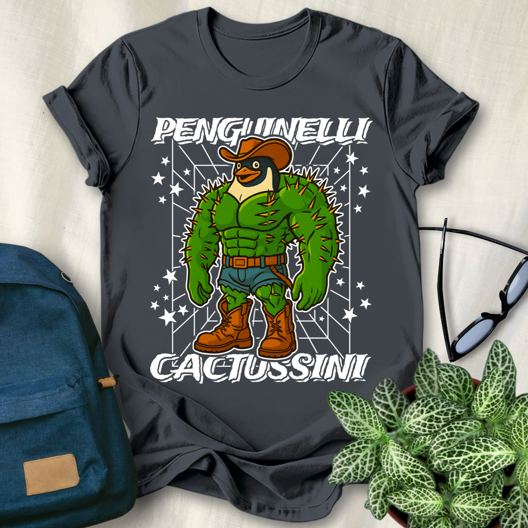Penguinelli Cactussini Italian Brainrot T-Shirt