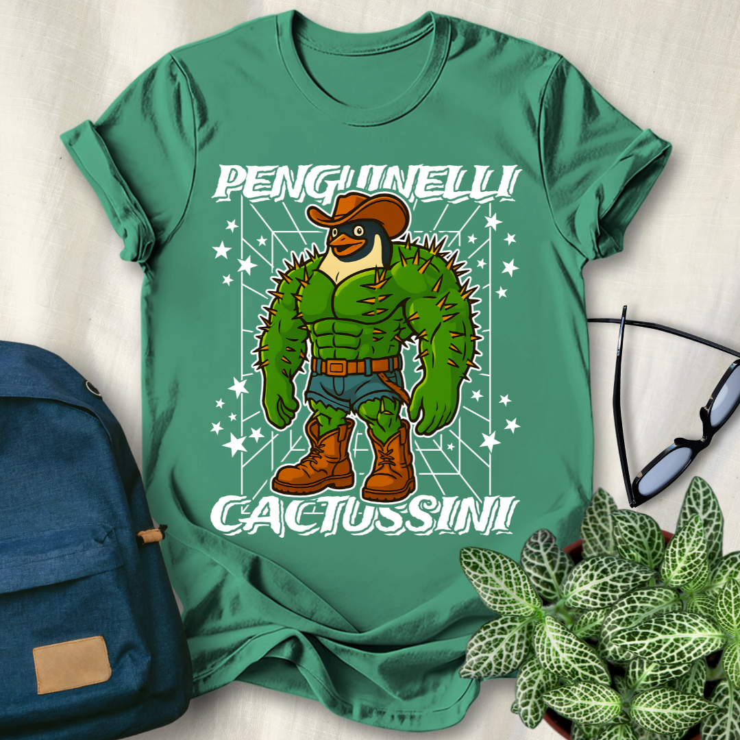 Penguinelli Cactussini Italian Brainrot T-Shirt