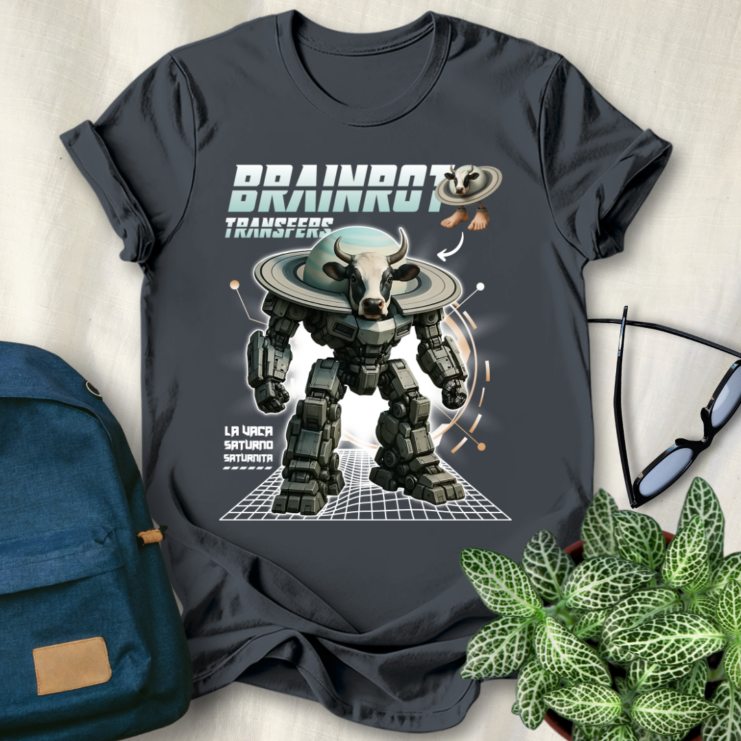 La Vaca Saturno Saturnita Italian Brainrot Robot T-Shirt