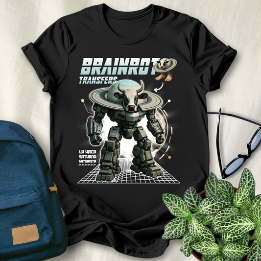 La Vaca Saturno Saturnita Italian Brainrot Robot T-Shirt