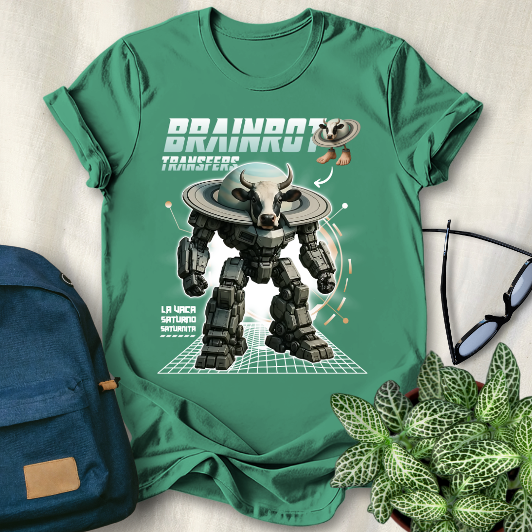 La Vaca Saturno Saturnita Italian Brainrot Robot T-Shirt