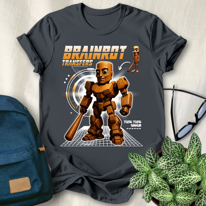 Tung Tung Tung Sahur Italian Brainrot Robot T-Shirt