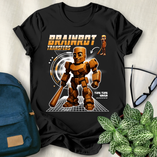 Tung Tung Tung Sahur Italian Brainrot Robot T-Shirt