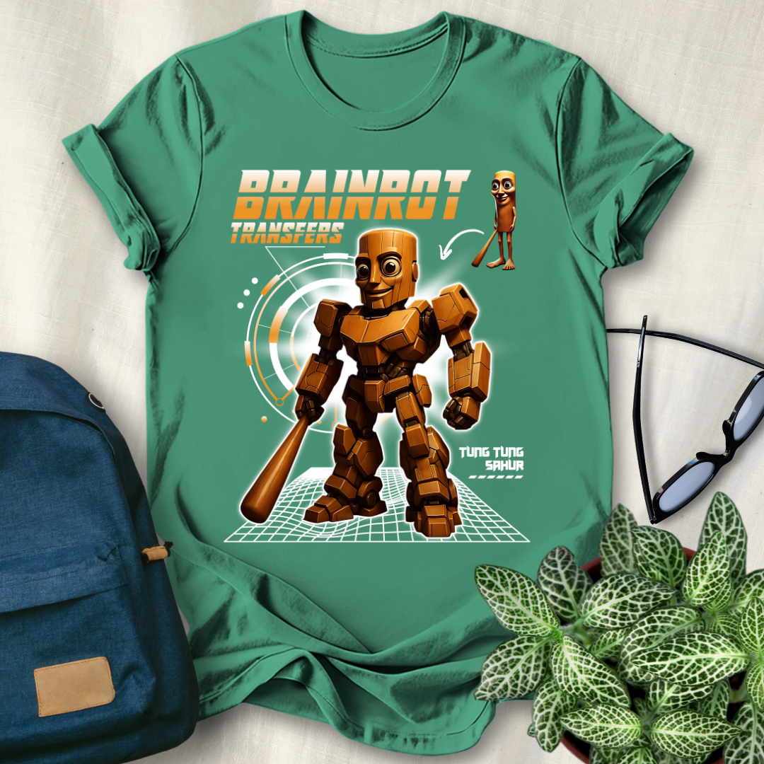 Tung Tung Tung Sahur Italian Brainrot Robot T-Shirt