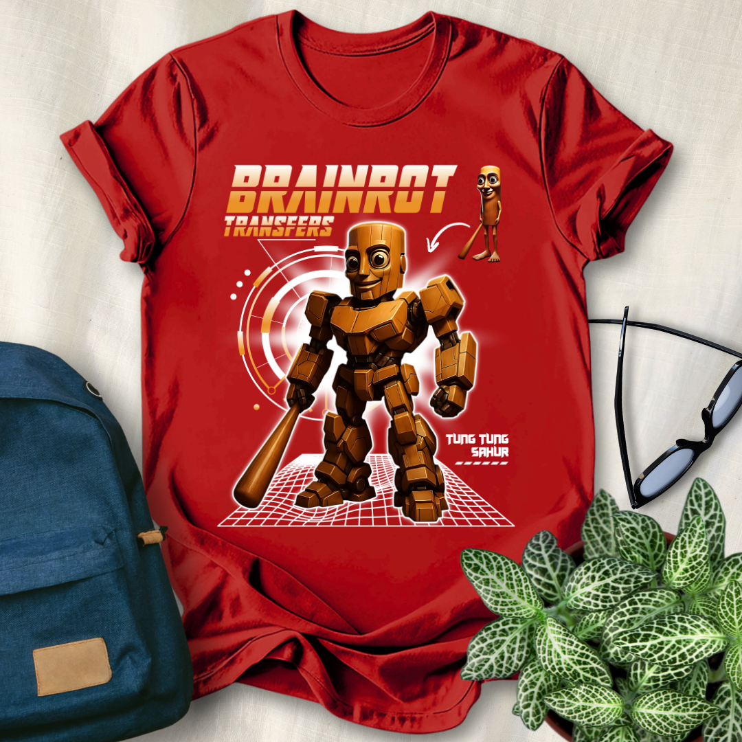 Tung Tung Tung Sahur Italian Brainrot Robot T-Shirt