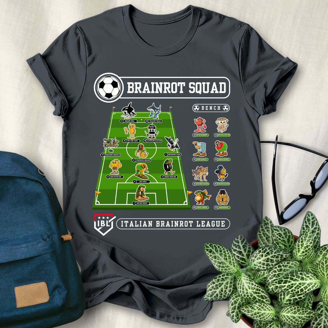 Italian Brainrot Team Soccer Starting Lineup T-Shirt