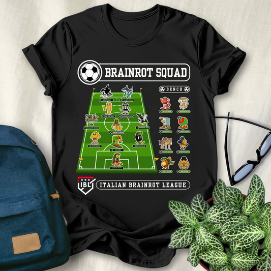 Italian Brainrot Team Soccer Starting Lineup T-Shirt