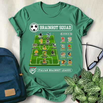 Italian Brainrot Team Soccer Starting Lineup T-Shirt