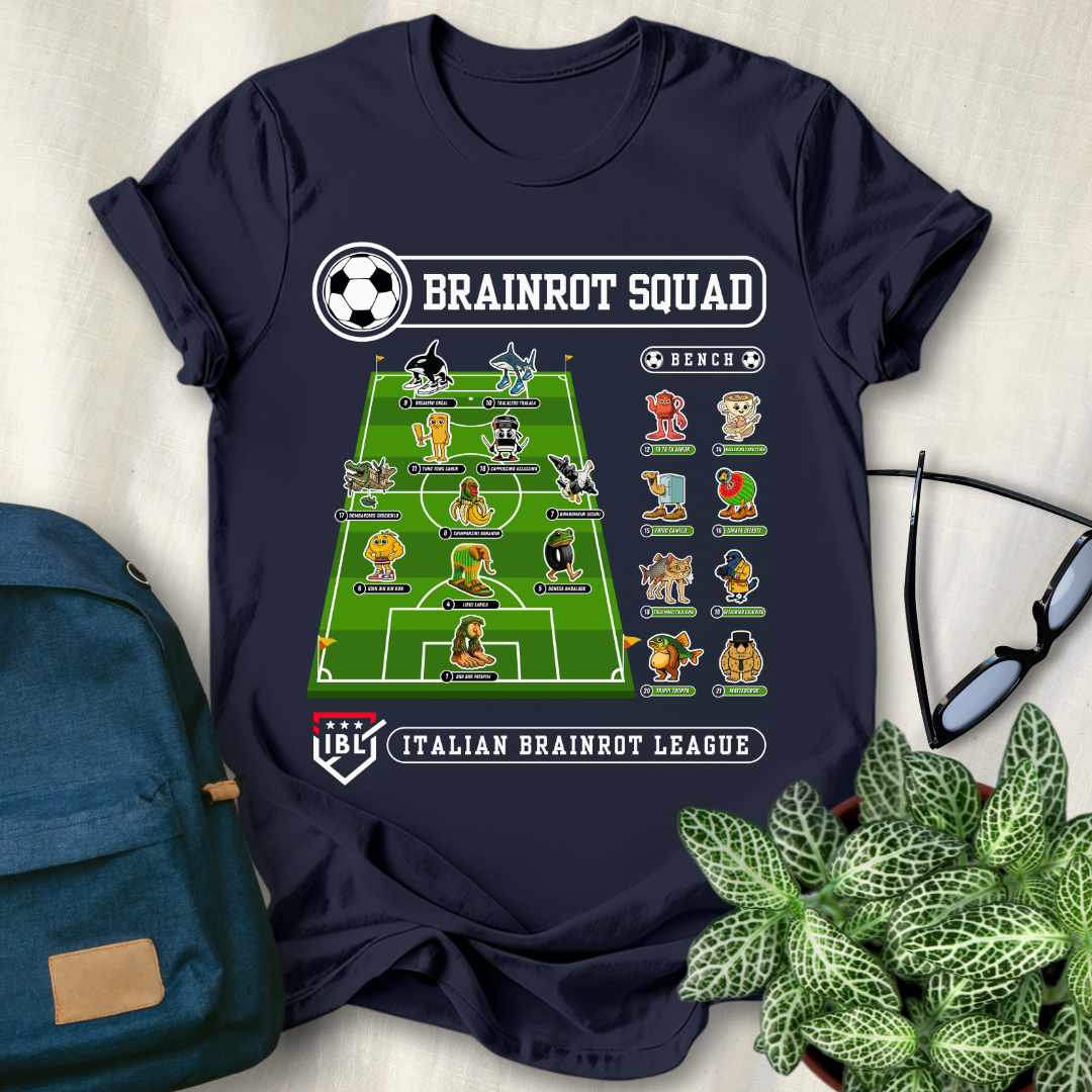 Italian Brainrot Team Soccer Starting Lineup T-Shirt