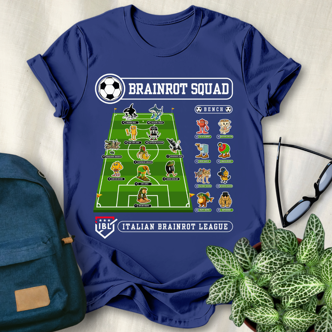 Italian Brainrot Team Soccer Starting Lineup T-Shirt